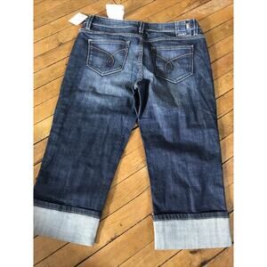 Esprit Smart Straight Fit Cuffed Capri Jeans NWT size 31 Vintage 2010